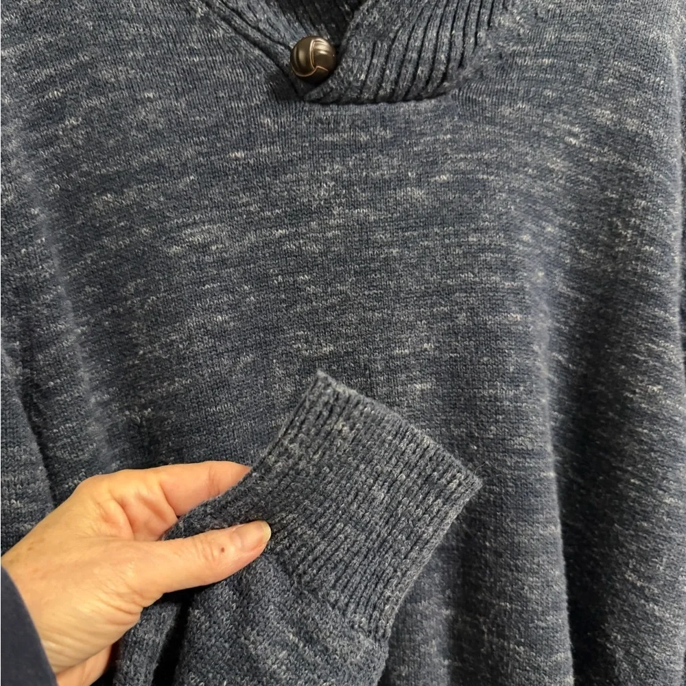 Vintage weatherproof Men's Deep Blue Shawl Collar Sweater